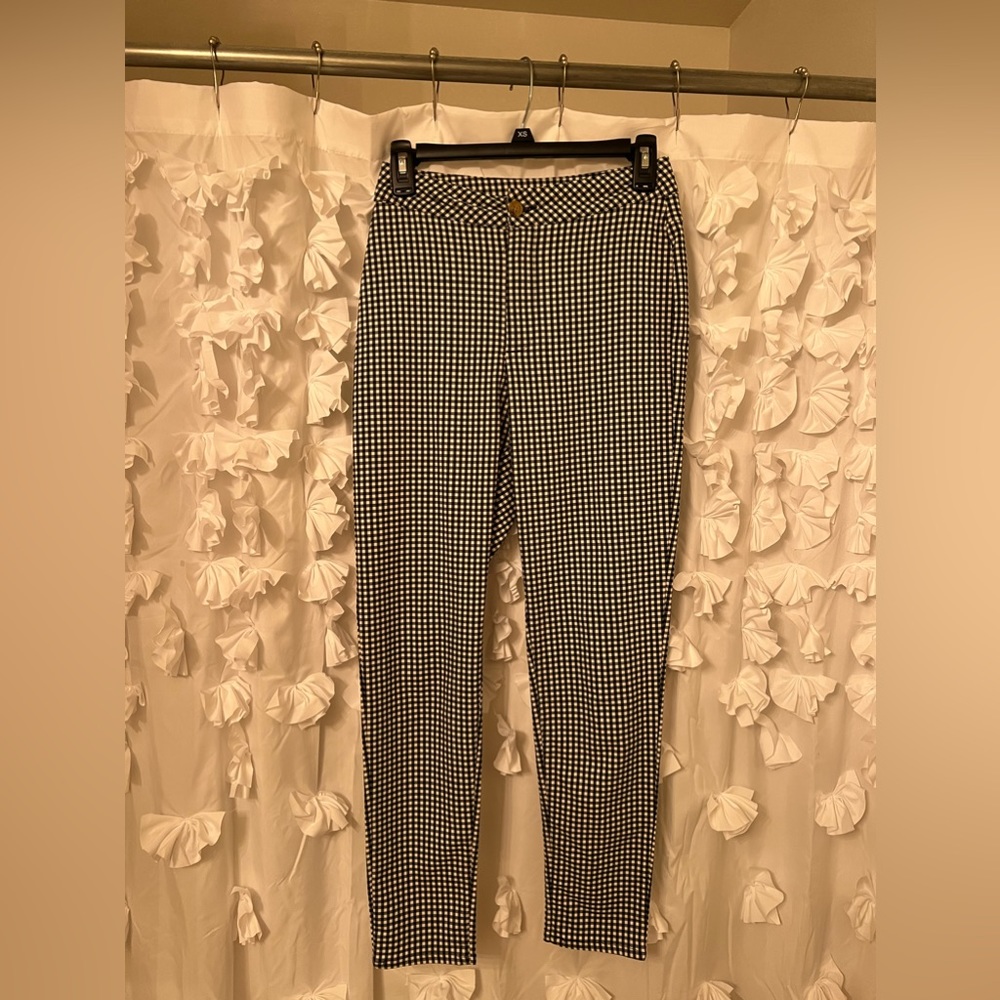 PS/LA High-Waisted Gingham Dress Pants